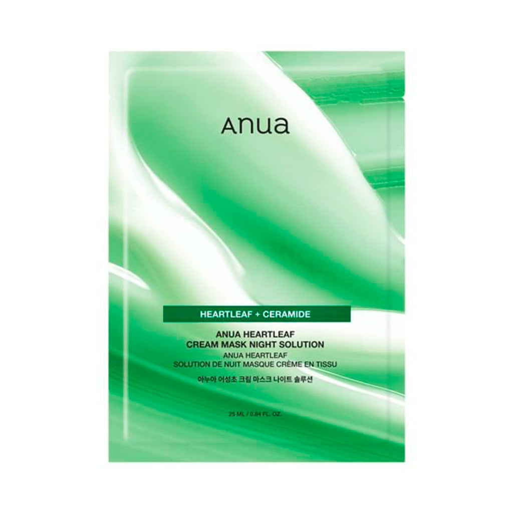 ANUA FORMULA RENOVADA HEARTLEAF CREAM SHEET MASK NIGHT SOLUTION (1 pz)