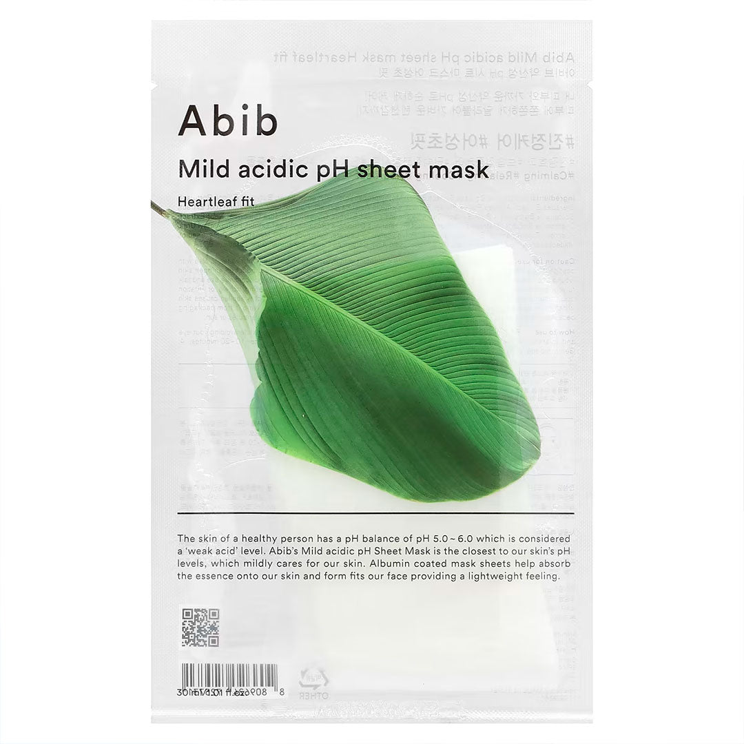 Abib MILD ACIDIC pH SHEET MASK HEARTLEAF (1 pz)