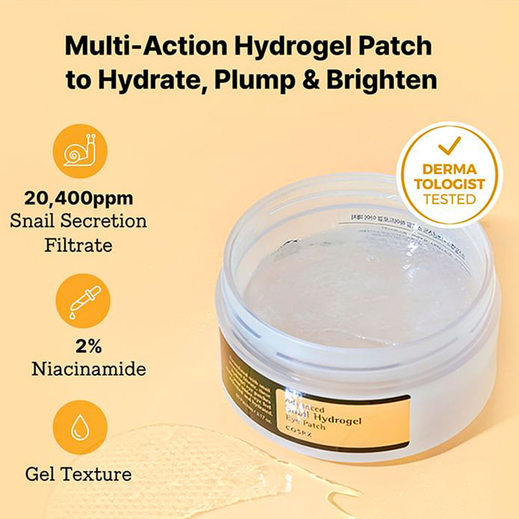 COSRX ADVANCED SNAIL HYDROGEN EYE PATCH (60 parches)