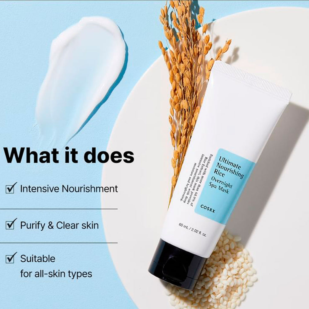 COSRX ULTIMATE NOURISHING RICE OVERNIGHT MASK (60 ml)
