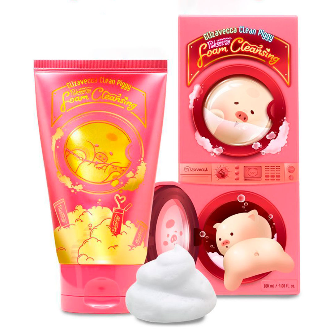 ELIZAVECCA CLEAN PIGGY PINK ENERGY FOAM CLEANSING (120ml)