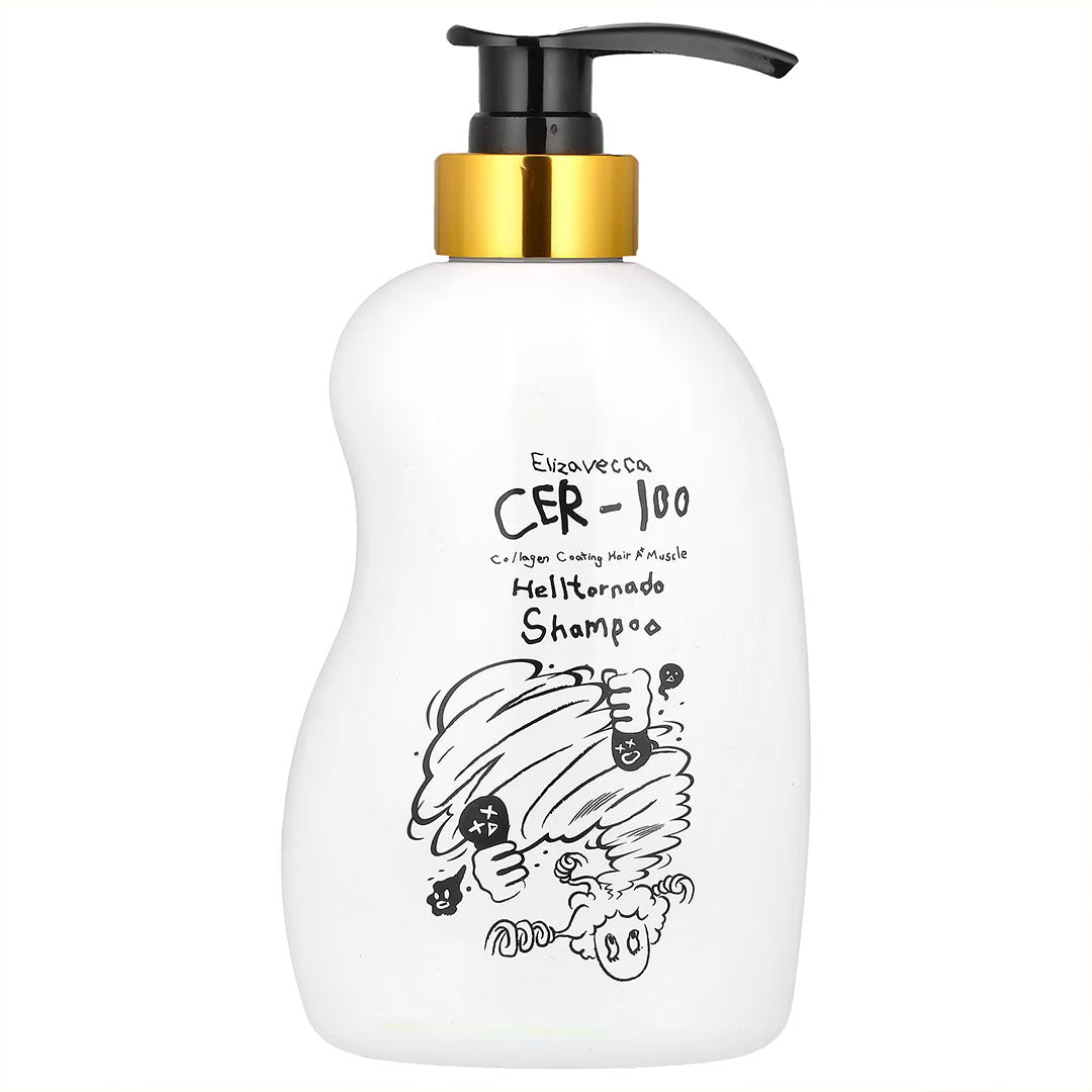 ELIZAVECCA (RENOVADA) CER-100 COLLAGEN COATIONG HAIR A+ MUSCLE HELLTORNADO SHAMPOO (500ml)