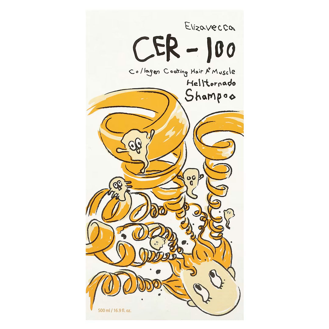 ELIZAVECCA (RENOVADA) CER-100 COLLAGEN COATIONG HAIR A+ MUSCLE HELLTORNADO SHAMPOO (500ml)