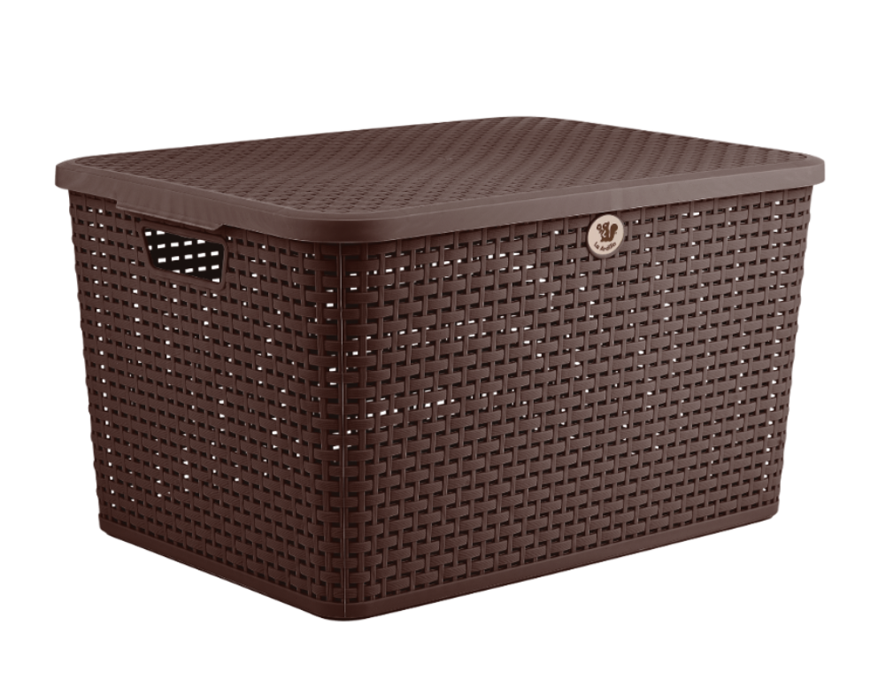 Caja Rattan con tapa