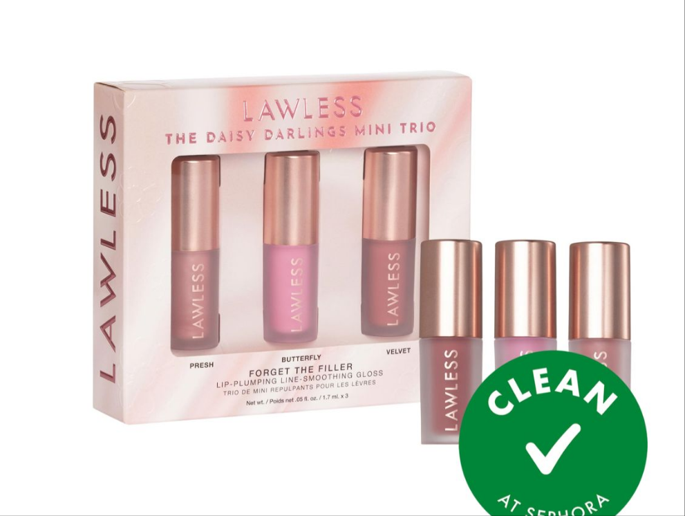 LAWLESS MINI DAISY DARLINGS LIP -PLUMPING LIP GLOSS TRIO