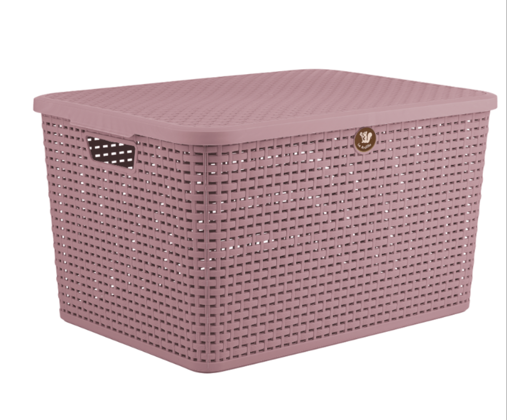 Caja Rattan con tapa