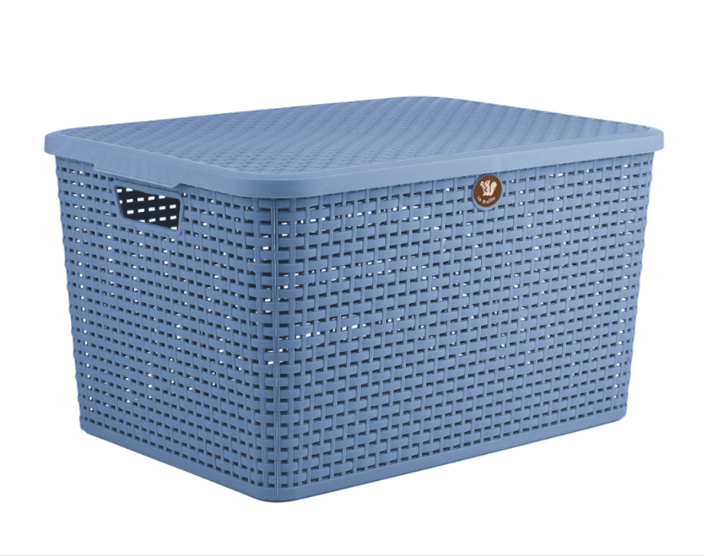 Caja Rattan con tapa
