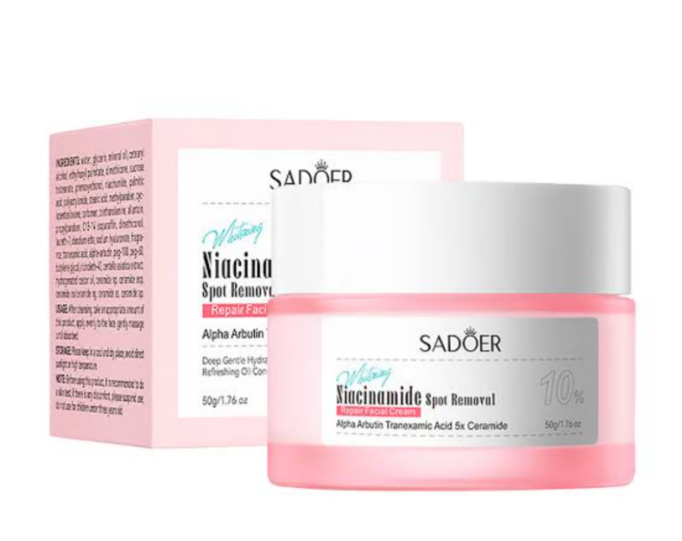 Crema blanqueadora y reparadora con niacinamida, 50g / sadoer