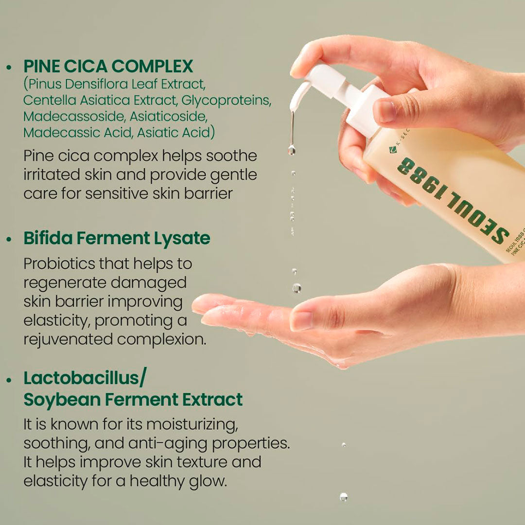 K-SECRET SEOUL 1988 CLEANSING OIL : PINE CICA 1% + PROBIOTICS (150 ml)