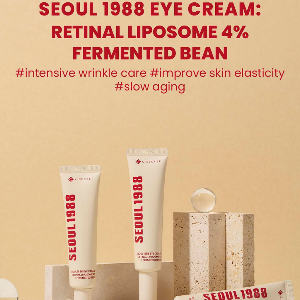 K-SECRET SEOUL 1988 EYE CREAM: RETINAL LIPOSOME 4% + FERMENTED BEAN (30 ml) K-SECRET SEOUL 1988 EYE CREAM: RETINAL LIPOSOME 4% + FERMENTED BEAN (30 ml)