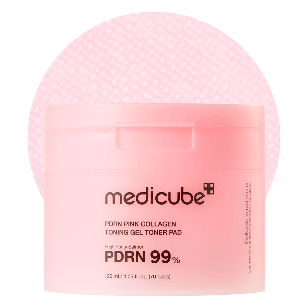 MEDICUBE PDRN PINK COLLAGEN TONING GEL TONER PAD (70 ALMOHADILLAS )
