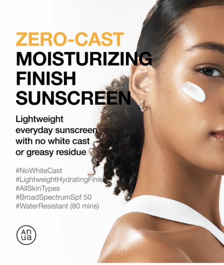 Zero-cast Moisturizing Finish Sunscreen